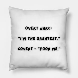 Covert Narc vs Overt Narc Pillow