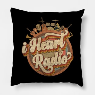 Tshirt Music Designs Vintage Retro - i heart Radio Pillow