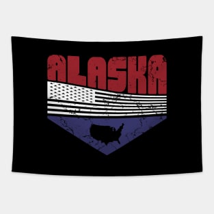 Retro Vintage Alaska USA Tapestry