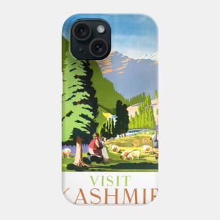 Vintage Travel Poster Visit Kashmir Phone Case