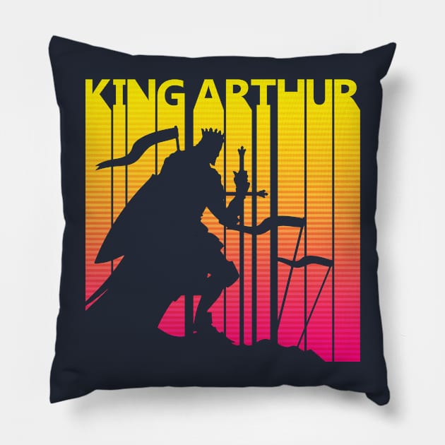 Vintage Retro King Arthur Pillow by GWENT