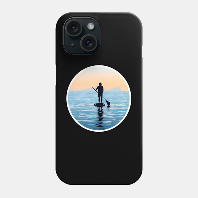 Tranquil Dawn Paddleboarding Experience Phone Case by AIHRGDesign