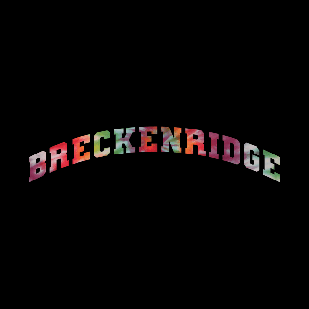 Breckenridge Colorado Tie Dye Text Arched by PodDesignShop