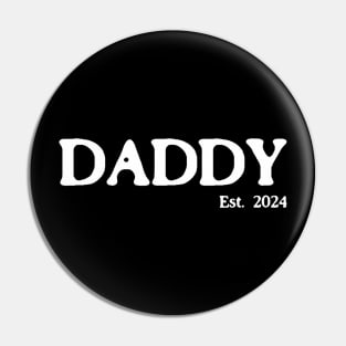 Daddy Est 2024 New Dad Expecting Father Gift Pin