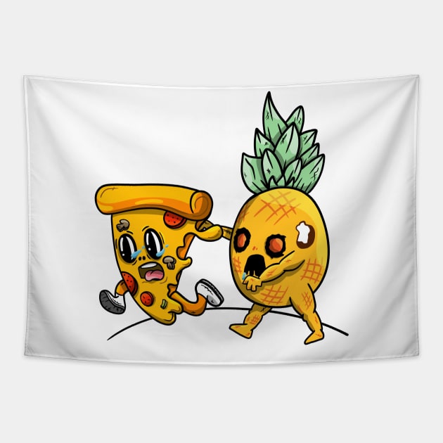 Hawaiian Pizza Tapestry by By-Berto