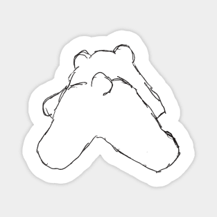 Smiley Bear Walking Away Magnet