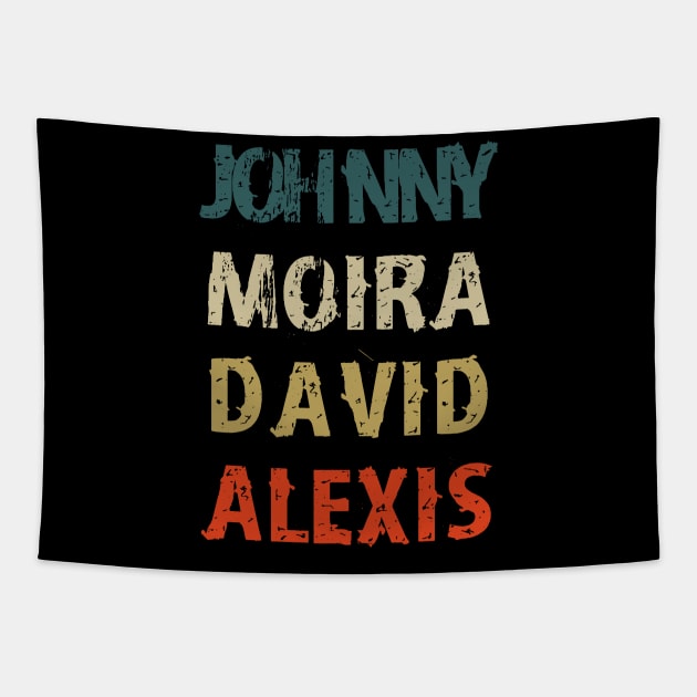 Johnny And Moira And David And Alexis Tapestry by ZenCloak