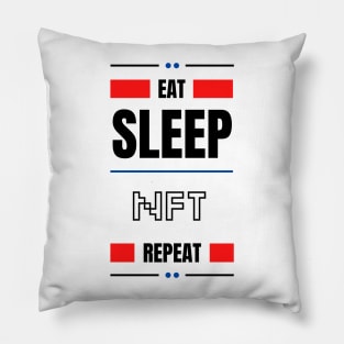 Eat Sleep Nft Repeat Pillow