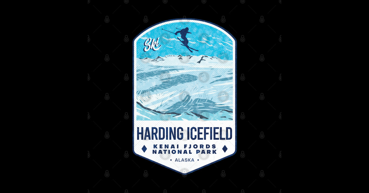 Ski Harding Icefield - Ski Harding Icefield - Sticker | TeePublic