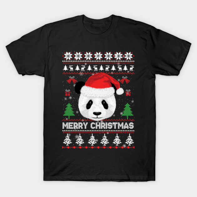 Discover Ugly Christmas Sweater - Panda Santa Merry Christmas - Ugly Christmas Sweater - T-Shirt