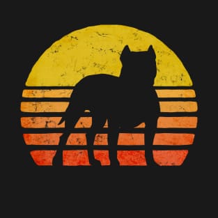 Retro Pitbull in Sunset T-Shirt