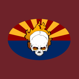 AZ Skull Flag on Back T-Shirt