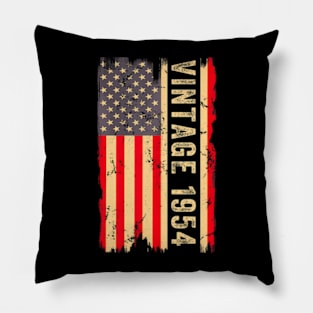 1954 70Th Birthday Gifts 70 Years Old American Flag Pillow