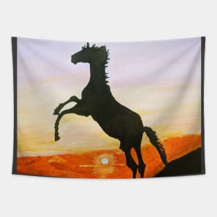 Horse Silhouette Tapestry