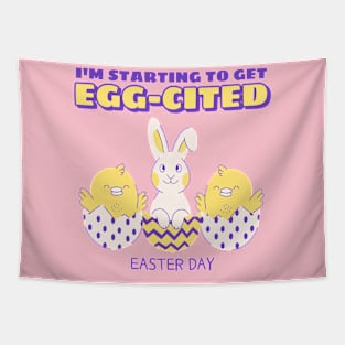 Easter Egg Hunt Easter Eggs Bunny Rabbit Chicks Happy Easter Tapestry