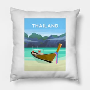 Thailand - Phi Phi Island Fishing Boat Pillow