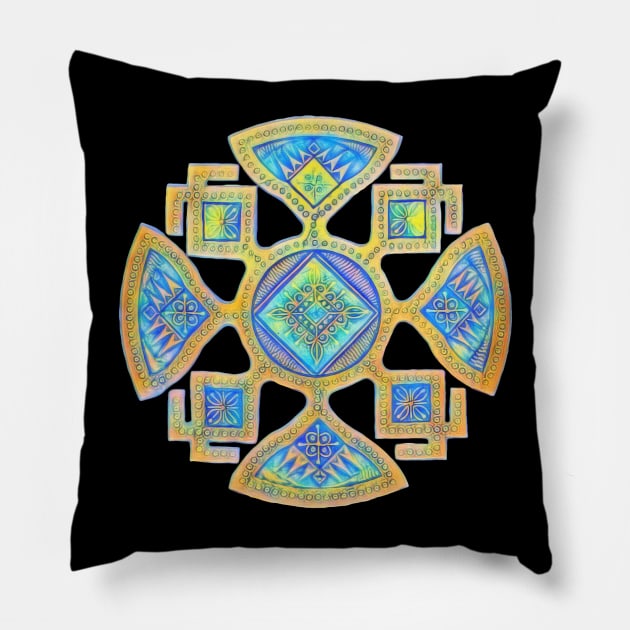 Ukrainian cross decor Pillow by Gogodzy