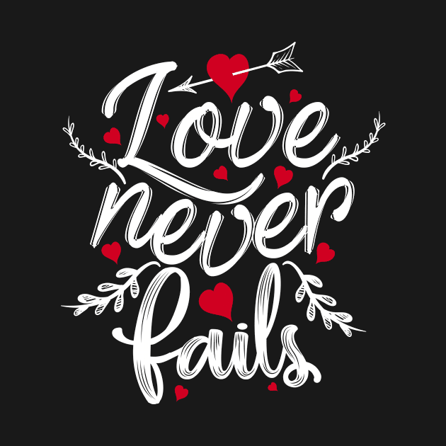 'Love Never Fails' Awesome Family Love Gift by ourwackyhome