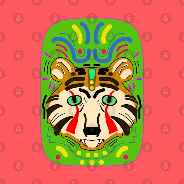 Tribal Carnival Tiger Card by VixenwithStripes