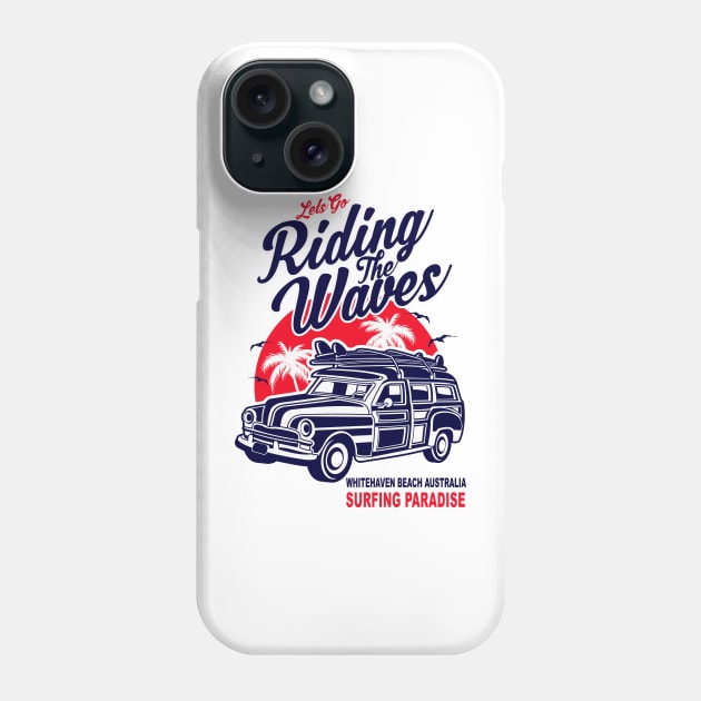 Whitehaven Beach Australia Surfing Paradise Phone Case by bougieFire