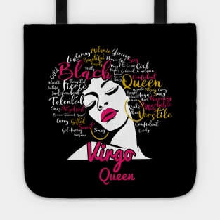 Virgo Queen Funny Birthday Gift for Black Women Girl Tote