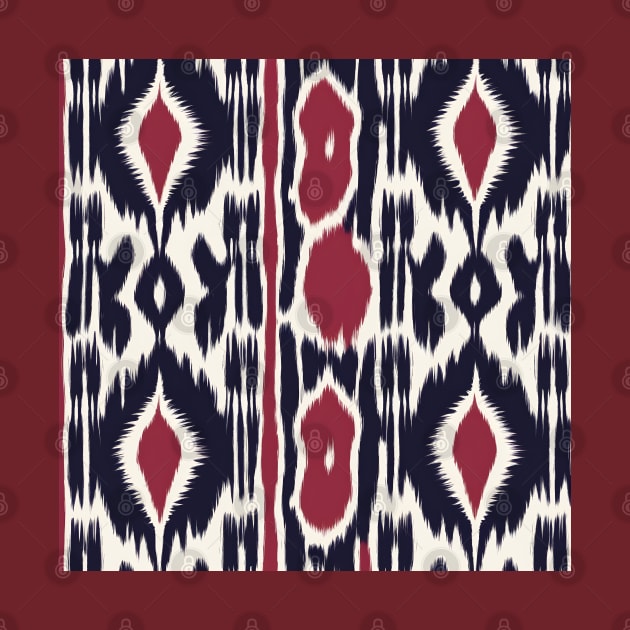 Maroon and black Ikat Pattern by craftydesigns