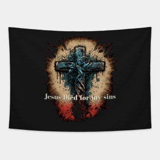 Jesus Died for my Sins V8 Tapestry