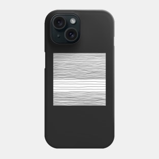 Monochrome black and white graphic stripe minimalist style Phone Case