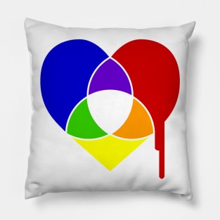 rainbow venn diagram Pillow