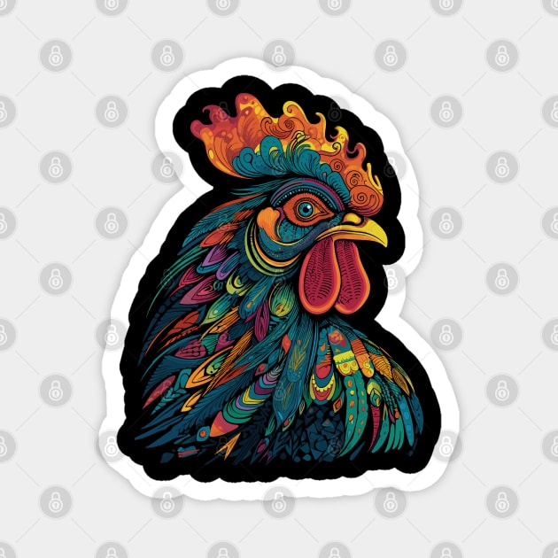 Pop Art Chicken Gifts Funny Chicken Magnet by KsuAnn