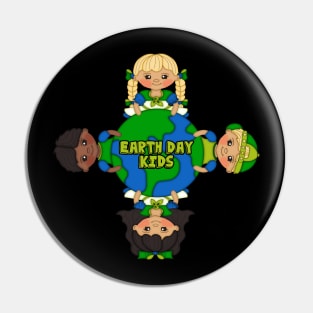 Earth day kids Pin