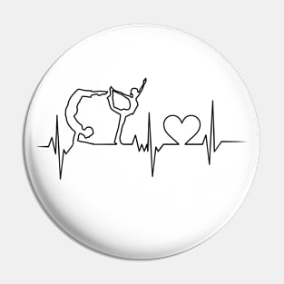 Heartbeat yoga ECG d Pin