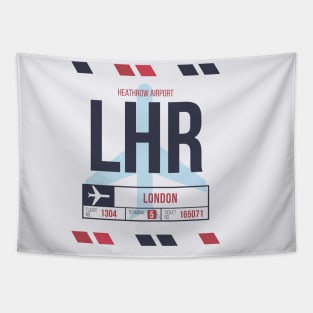 London (LHR) Airport Code Baggage Tag Tapestry