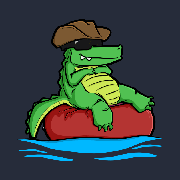 Floating Gator by the lazy raccoon