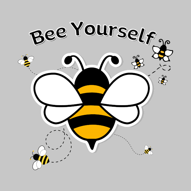 Be Yourself: Unleash Your Inner Buzz with Our Bee-Inspired T-Shirt Collection! by HaMa-Cr0w