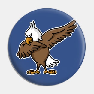 Dabbing dab proud American Eagle coat of arms Pin