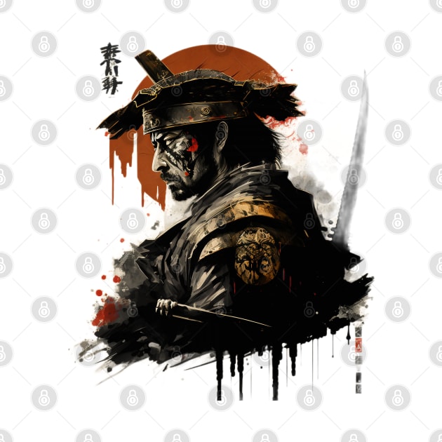 Samurai Red Sun by ai1art