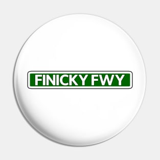 Finicky Fwy Street Sign Pin