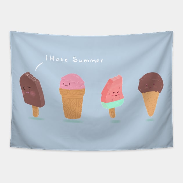 i hate summer Tapestry by alva