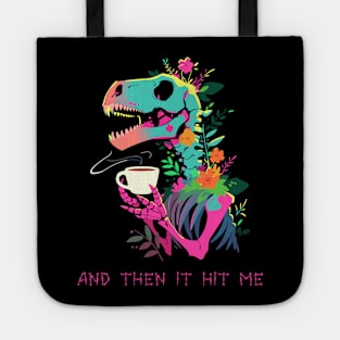 Funny Skeleton Dinosaur Costume Goth Men Women Halloween Tote