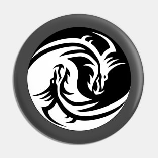 Ying Yang Dragons Pin