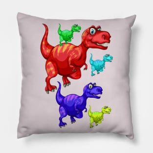 Group of Dinosaurs Pillow
