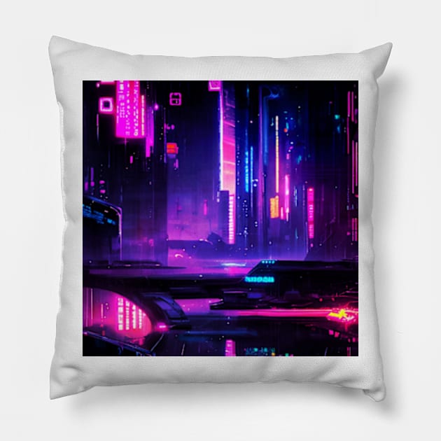 Blinding Lights Pillow by KylePrescott