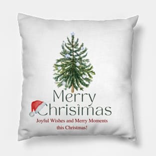 Joyful Wishes and Merry Christmas Pillow