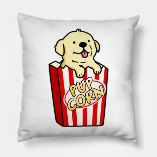 Pupcorn Cute Popcorn Pun Pillow