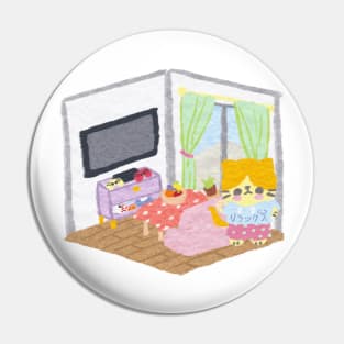 Riraku-chan the Relaxing kitten's Gamer home Pin