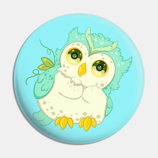 The little green owl- for Men or Women Kids Boys Girls love owl Pin