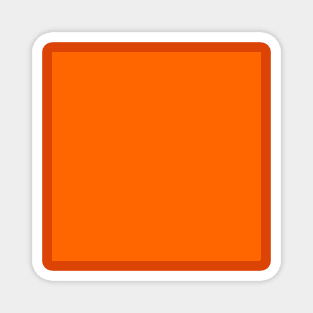 Bright Orange Plain Solid Color Magnet