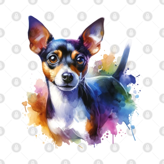 Rat Terrier Watercolor - Beautiful Dog by Edd Paint Something