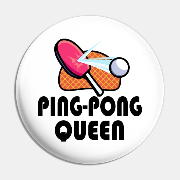 Table Tennis Ping Pong Women Players Pin by Foxxy Merch